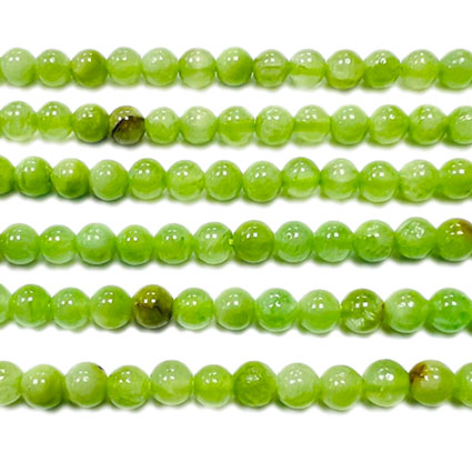 6mm Green Calcite Loose Bead String