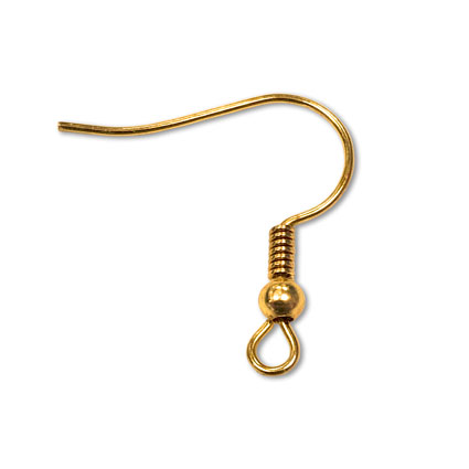 Fish Hook Earrings Gold Plated