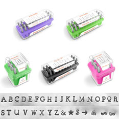 ImpressArt Arcadia Uppercase Letter Metal Stamps Set, 3mm