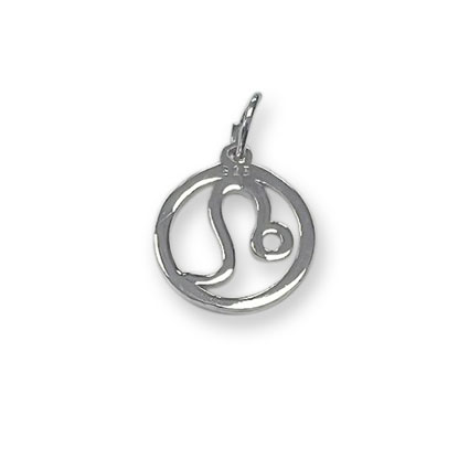 12mm Leo Zodiac Charm Sterling Silver