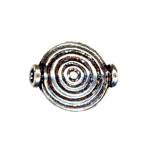 10mm Whirl Paddle Bead: Ant.Silver