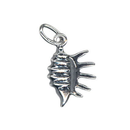 12mm Conch Shell Charm Ant.Sterling Silver