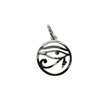 12mm Eye of Horus Charm Sterling Silver