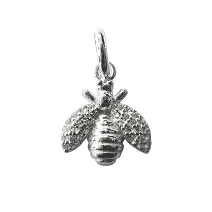 14mm CZ Bee Pendant Sterling Silver