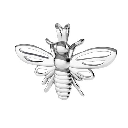 21mm Bee Pendant Sterling Silver