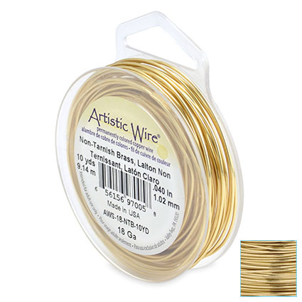 18ga(1.0mm) Artistic Wire 9m: Tarn-Resist Brass
