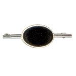 St. Silver 18 x13mm Milled Edged Brooch