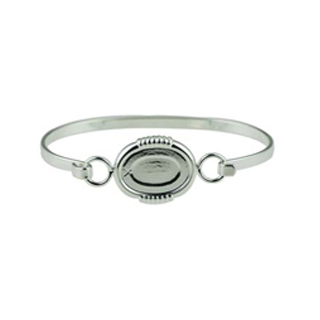 18x13mm Bangle Silver Plated