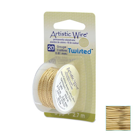 20ga(0.8mm) Artistic Twist Wire 2.75m: Tarn-Resist Brass