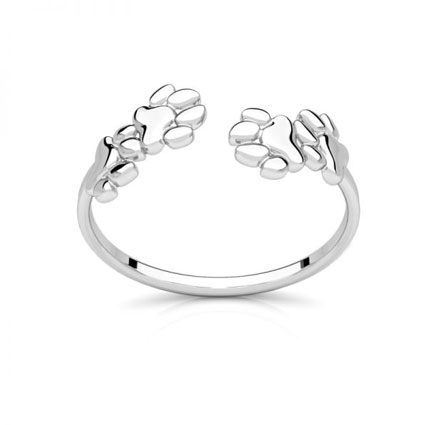 18mm Dog Paws Adjustable Ring STS