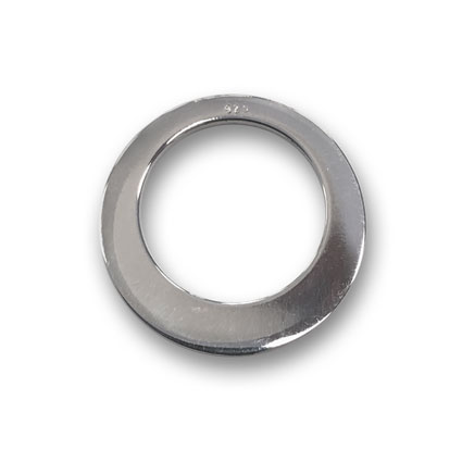 20mm Offset Washer Ring Sterling Silver