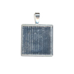 20mm Square Pendant Tray Silver Plated