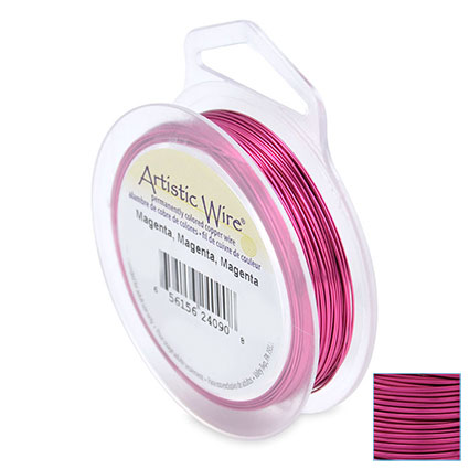 22ga(0.6mm) Artistic Wire 13.7m: Magneta