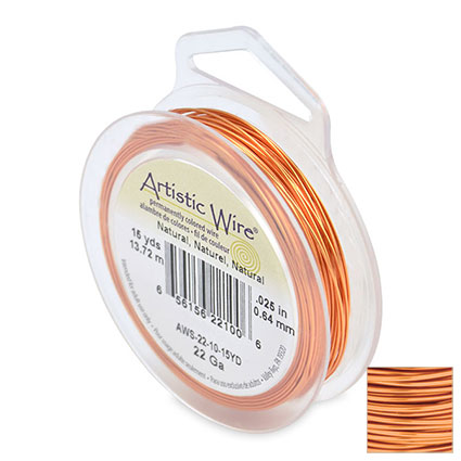 22ga(0.6mm) Artistic Wire 13.7m: Nat.Copper