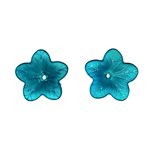 100g Acrylic Flower 18x5mm: Teal Matte