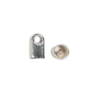 2.4mm End Cap Silver Plated