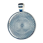 25mm(1") Round Pendant Tray Silver Plated