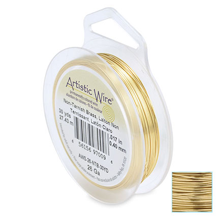 26ga(0.4mm) Artistic Wire 27m: Tarn-Resist Brass