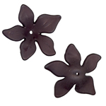 100g Acrylic Flower 27mm: Black Matte