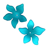 100g Acrylic Flower 27mm: Teal Matte