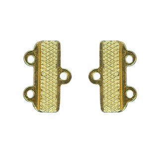 2 Row Bar End 14mm Gold Plated