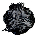 2mm Premium Leather Cord 25M ball BLACK