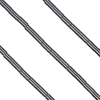 Hematite 2x4mm Tube bead string