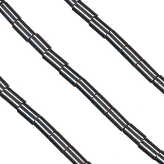 Hematite 3x5mm Tube bead string