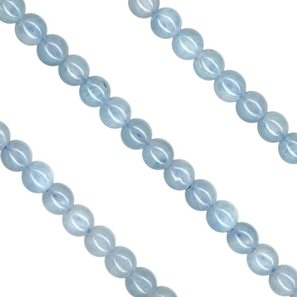 4mm Aquamarine Round Beads String -16