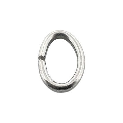 5.5 x 9mm Oval Jump Ring Silver Plated