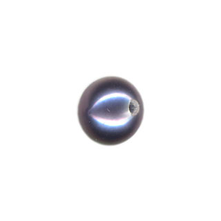 6mm Half Drilled Fresh Water Pearl: Silver/Grey