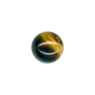 6mm Tiger Eye Half Drilled Beads