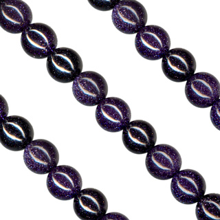 6mm Blue Goldstone Loose String