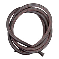 6mm Stitched Nappa Leather Cord Dk.Brown