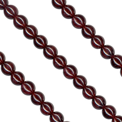 6mm Garnet Loose Bead String
