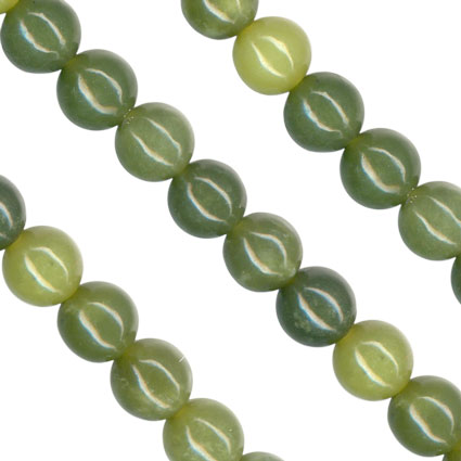 6mm Jade (Nephrite) Loose Bead String