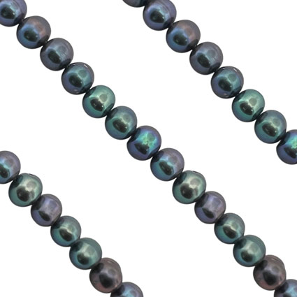 FWP 6mm Round Beads: Silver/Grey