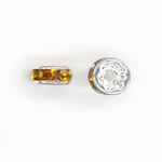 8mm Rhinestone Rondelle Beads SP: Topaz
