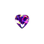 6x6mm Heart Cubic Zerconia: AMETHYST