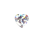 6x6mm Heart Cubic Zerconia: CRYSTAL