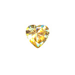 6x6mm Heart Cubic Zerconia: GOLD