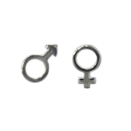 7mm Male/Female Ear studs w/scrolls Sterling Silver