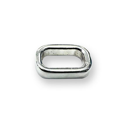 7x10x2.3mm Plain Rectangle Link Sterling Silver