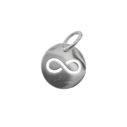 8.5mm Round Infinity Tag Sterling Silver