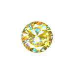 8mm Facet Cut Cubic Zerconia: GOLD