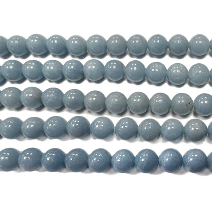 8mm Angelite Loose Bead String