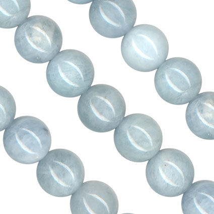 8mm Aquamarine Round Beads String -16