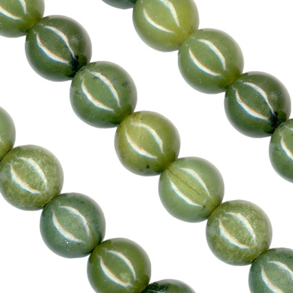 8mm Jade (Nephrite)Loose Bead String