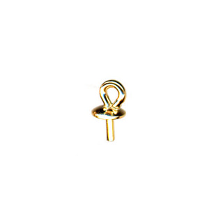 9ct Gold 3mm Cup & Pin