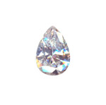 9x6mm Pear Cubic Zerconia: CRYSTAL